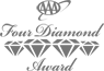 The image shows the logo for the "Four Diamond Award" with ornate text and four diamond shapes below.